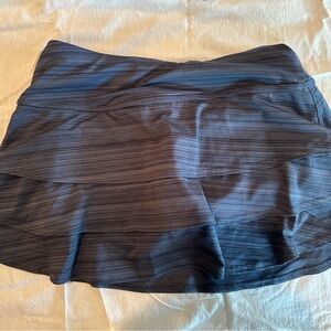 Athleta Swagger layered tennis skort/skirt/shorts, XXS, blue slate heather
